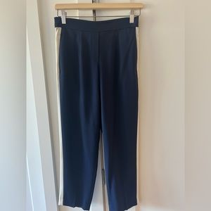 Aritzia Babaton Conan pants. Navy blue with white side stripes. Size 2